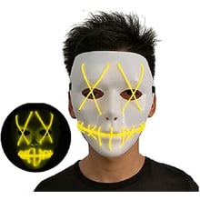 Неонова Маска для вечірок з підсвічуванням UFT LED Mask 1 Yellow: undefined undefined