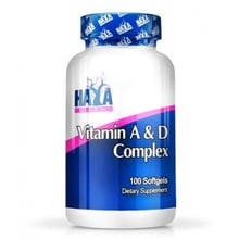 Haya Labs Vitamin A&D Complex Комплекс вітамінів А та Д 100 капсул: Тип Комплексные