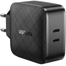 Зарядний пристрій Ugreen Wall Charger 2хUSB-C CD216 66W Black (70867): Особливості Power Delivery (PD), USB-C, Быстрая зарядка