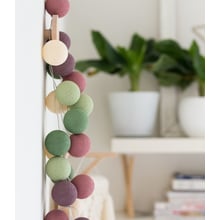 Гирлянда Cotton ball lights на 10 шаров 2,7м, Forest Fruit: Тип Хлопковые шарики