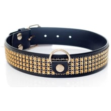 Нашийник із кристалами Fetish Boss Series - Collar with crystals Gold (BS3300102): Виробник Fetish Boss Series