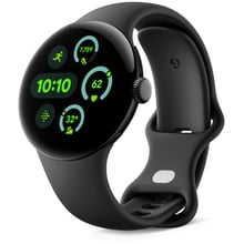 Смарт-часы Google Pixel Watch 3 41mm Matte Black Aluminum Case with Obsidian Active Band: Дисплей 1.2" AMOLED (408x408) / 320 ppi / Custom 3D Corning Gorilla Glass 5