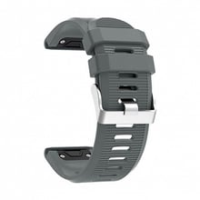 Fashion Striped Silicone Band Gray for Garmin QuickFit 26: Колір сірий