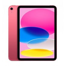 Планшет Apple iPad 10 10.9" 2022 Wi-Fi + LTE 256GB Pink (MQ6W3) UA: Екран 10.9" Liquid Retina (2360x1640 точек) Multi-Touch c подсветкой LED и технологией IPS / Яркость 500 кд/м² / Олеофобное покрытие / Технология True Tone