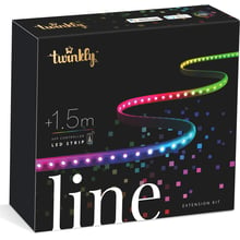 Smart LED Twinkly Line RGB, удлинитель TWL100STW-BEU 1,5м, Gen II, IP20, кабель черный: Тип Линейная