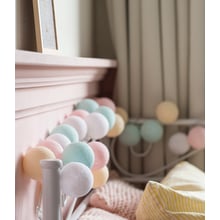 Гірлянда Cotton ball lights на 50 куль 7,5м, Pastel: Тип Бавовняні кульки