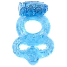 Ерекційне вібро кільце BOSS Vibrating Duo Cock Ring Blue, BS6700045: Виробник BOSS of TOYS