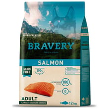 Сухий корм Bravery Salmon Large/Medium Adult із лососем 12 кг (6640 BR SALM ADUL L_ 12KG): Тип Сухий корм