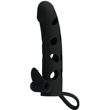 Насадка на член LYBAILE Pretty Love Penis Sleeve With Ball Strap 5.98" Black: Для кого Для мужчин