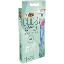 BIC Click Soleil 3 Sensitive Верстат для гоління жіночий з 2 змінними картриджами: Вид Бритвенные станки