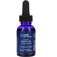 Life Extension Liquid Vitamin D3 Рідкий вітамін Д3 2000 МО 29.6 мл: Тип Витамин D