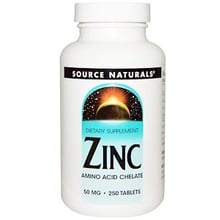 Source Naturals Zinc, 50 mg, 250 Tab: Тип цинк