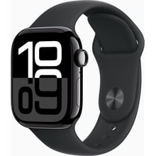 Apple Watch Series 10 42mm GPS Jet Black Aluminum Case with Black Sport Band - S/M (MWWE3) UA: Размер 42mm