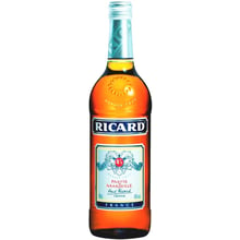 Аперитив Ricard на основі анісу 0.7л 45% (STA3163937011000): Об'єм, л 0.7