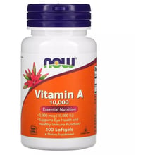 NOW Foods Vitamin A 10,000 IU 100 caps: Тип Витамин A