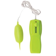 Виброяйцо, що світиться в темряві Glo-Glo a Go-Go Electric Lemon Flicker Tip Vibrating Bullet, лайм: Для кого Для жінок