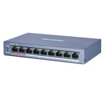 Сетевой коммутатор Hikvision DS-3E0109P-E/M(B): Порты только Fast Ethernet (10/100)