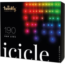 Гирлянда Smart LED Twinkly Icicle RGB 190_ BT+WiFi_ Gen II_ IP44 кабель прозрачный: Тип Линейная