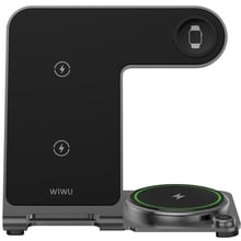 Зарядний пристрій WIWU Wireless Charger Power Air 3 in 1 Wi-W005 15W Black для Apple iPhone, Apple Watch and Apple AirPods: Особливості Для Apple Watch