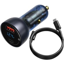 Зарядное устройство Baseus Car Charger USB+USB-C Particular 65W with USB-C Cable Black (TZCCKX-0G): Особенности Быстрая зарядка, USB-C