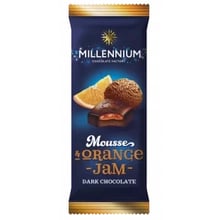 Шоколад Millennium Mousse чорний з мусовою та апельсиновою начинкою 135 г (4820075507725): Вага, г 135