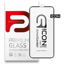 Захисне скло для iPhone ArmorStandart Tempered Glass 3D Icon Black (ARM60001) for iPhone 14 / 13 / iPhone 13 Pro: Колір чорний