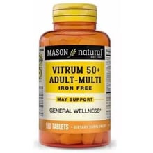 Mason Natural Vitrum 50+ Adult-Multi Iron Free Мультивитамины 50+ без железа 180 таблеток: Тип Комплексные