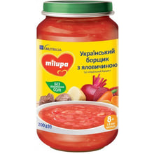 Milupa суп-пюре Український борщ 200 г від 8 міс.: Вид Овоче-м'ясне