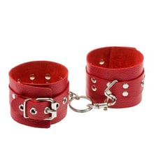 Наручники Leather Rastraints Hand Cuffs, Red: Виробник sLash