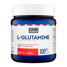 Амінокислота для спорту UNS 100% Pure L- GLUTAMINE 200g Pure: Тип глютамин