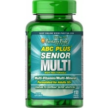 Puritan's Pride ABC Plus Senior Multivitamin Multi-Mineral Formula Мультивитамины и минералы 120 каплет: Тип Мультивитамины