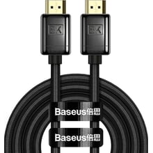 Кабель і перехідник Baseus High Definition (Zinc alloy) HDMI - HDMI V 2.1, (M/M), 2 м, Black (WKGQ000101): Тип кабель