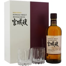 Виски Nikka Miyagikyo + 2 glasses GB 45% 0.7 л (BWT6502): Объем, л 0.7