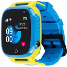 Смарт-часы AmiGo GO008 GLORY GPS WIFI Blue-Yellow: Дисплей 1.44" IPS (240x240) / 236 ppi