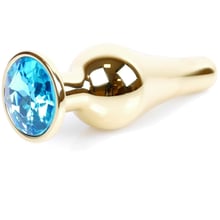 Анальна пробка BOSS Series Exclusivity Jewellery Gold Butt Plug Light Blue: Для кого Унисекс