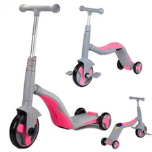 Самокат Best Scooter серо-розовый (JT 90601): Количество колес 3