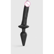 Анальна пробка з дилдо Strap-On-Me Switch Plug-In Realistic Dildo Black - L: Для кого Унисекс