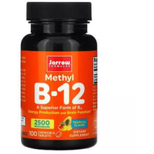 Jarrow Formulas Methyl B-12 Мітил B-12 2500 мкг Тропічний смак 100 жувальних таблеток: Тип Витамин B