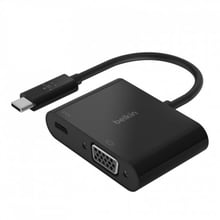 Адаптер Belkin Adapter USB-C to VGA 60W PD+USB-C Black (AVC001BTBK): Цвет черный