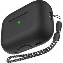 Чохол для навушників AhaStyle Silicone Case with strap Black (X003E43NDL) для Apple AirPods Pro 2: Тип чохол