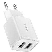 Зарядний пристрій Baseus Wall Charger 2xUSB Compact 10.5W White (CCXJ010202): Кабель в комплекті отсутствует