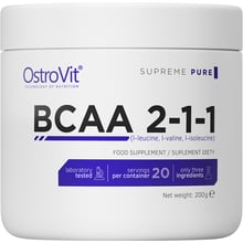 Амінокислота для спорту OstroVit BCAA 2-1-1 200 g /20 servings/ Pure: Тип BCAA