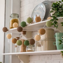 Гірлянда Cotton ball lights на 35 куль 5,5м, Forest Green: Тип Бавовняні кульки