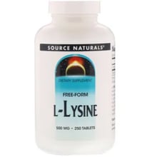 Амінокислота для спорту Source Naturals L-Lysine 500 mg 250 tab / 250 servings: Тип Лизин