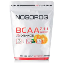 Аминокислота для спорта Nosorog Nutrition BCAA 2:1:1 400 g /72 servings/ Orange: Тип BCAA