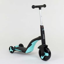 Самокат дитячий 3в1 Best Scooter з PU колесами (світло+музика) -Turquoise (80457): Кількість коліс 3