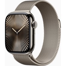 Apple Watch Series 10 42mm GPS+LTE Natural Titanium Case with Natural Milanese Loop: Размер 42mm