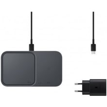 Зарядний пристрій Samsung Wireless Charger Duo (з TA) 15W Black for Smartphones and Galaxy Buds (EP-P5400TBEGEU): Кабель в комплекті USB-C