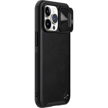 Аксесуар для iPhone Nillkin Leather Case Camshield Black для iPhone 13 Pro: Колір черный