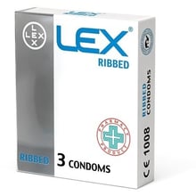 Презервативи LEX Ribbed 3 шт: Тип Для максимального захисту